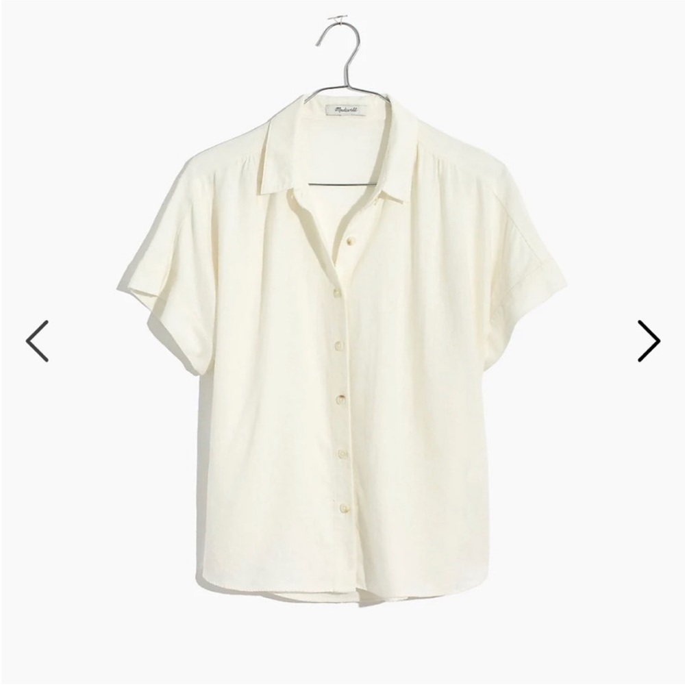 Madewell button down linen blend hilltop shirt
